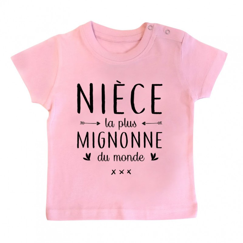 T-Shirt bébé Nièce le plus mignon du monde T-Shirt bébé Nièce le plus mignon du monde