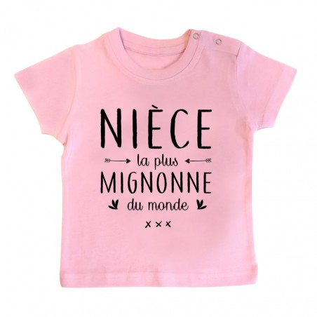 T-Shirt bébé Nièce le plus mignon du monde