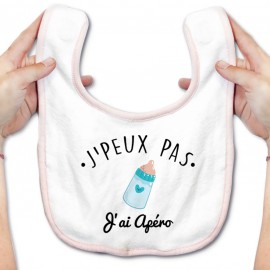 Bavoir bébé J'peux pas j'ai Apéro