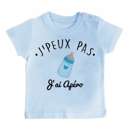 T-Shirt bébé J'peux pas j'ai Apéro