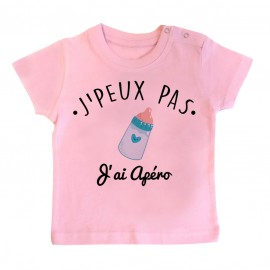 T-Shirt bébé J'peux pas j'ai Apéro