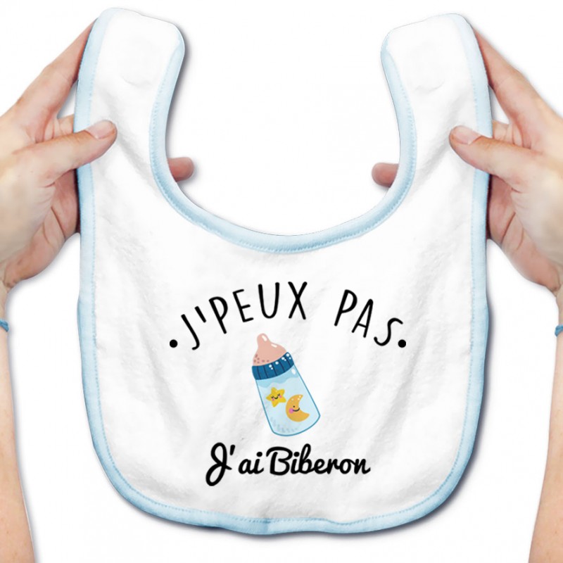 Bavoir bébé J'peux pas j'ai Biberon Bavoir bébé J'peux pas j'ai Biberon