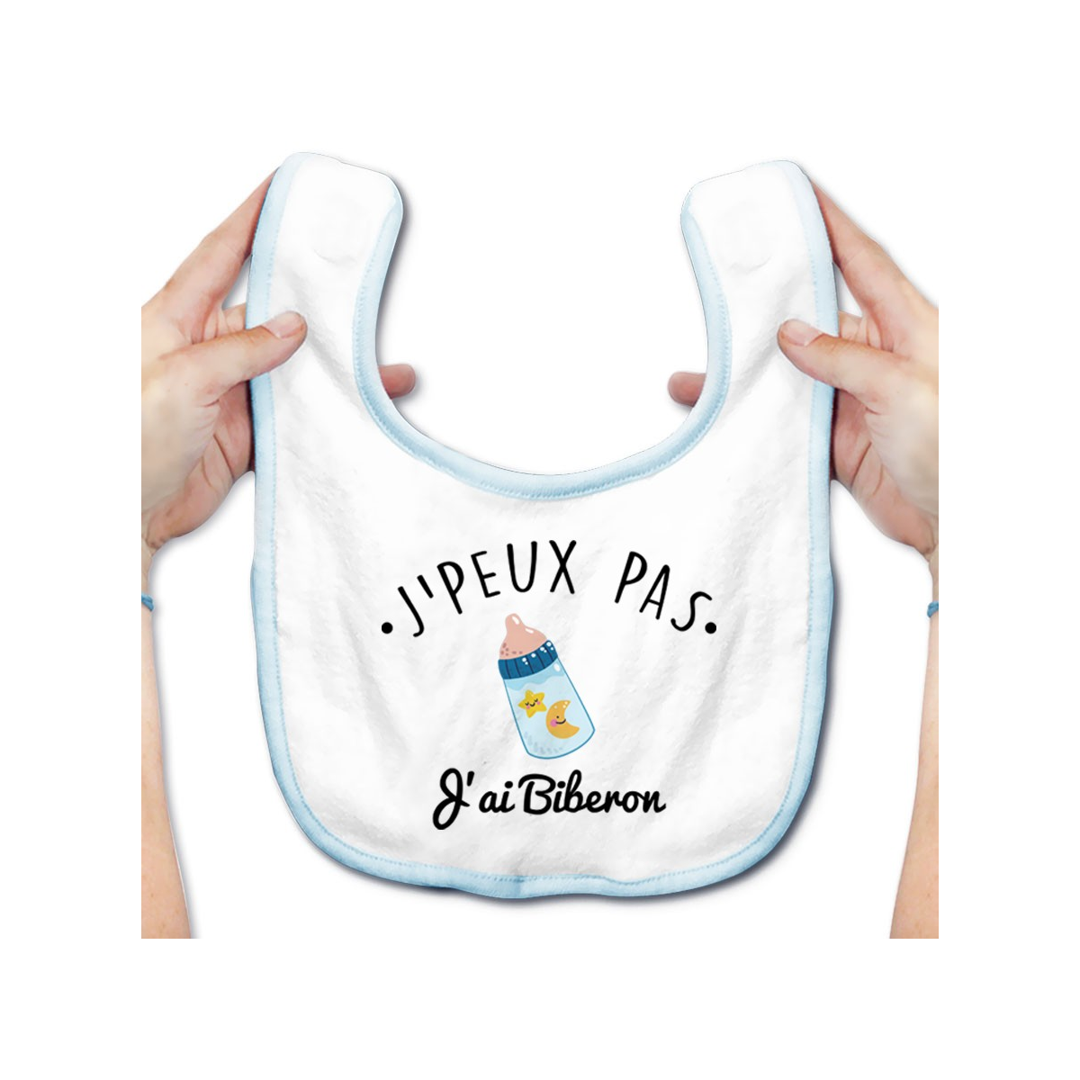 Bavoir bébé J'peux pas j'ai Biberon