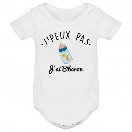 Body bébé J'peux pas j'ai Biberon