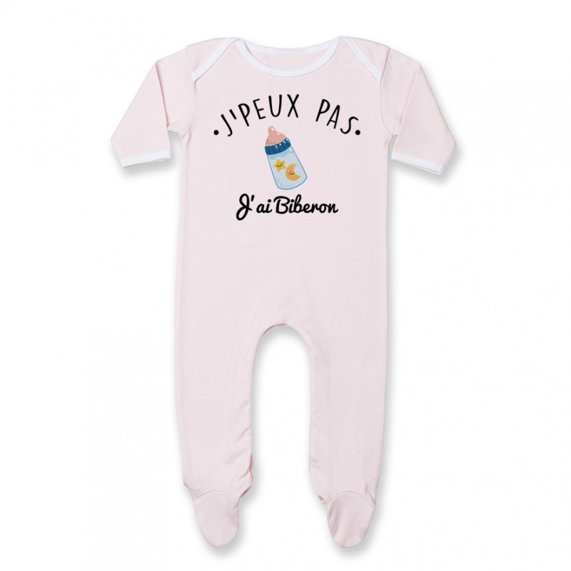 Pyjama bébé J'peux pas j'ai Biberon Pyjama bébé J'peux pas j'ai Biberon