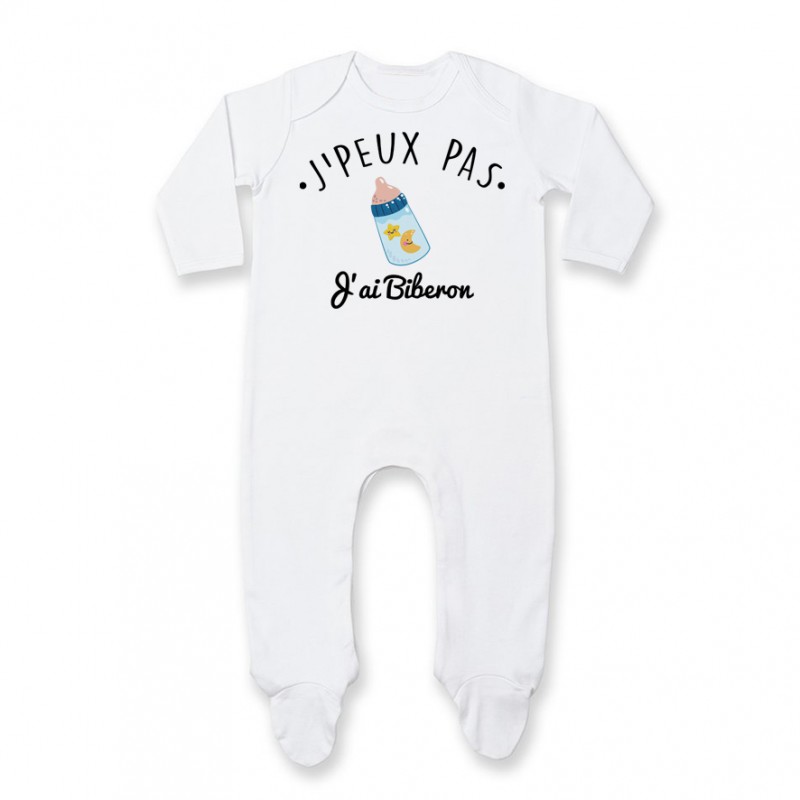 Pyjama bébé J'peux pas j'ai Biberon Pyjama bébé J'peux pas j'ai Biberon