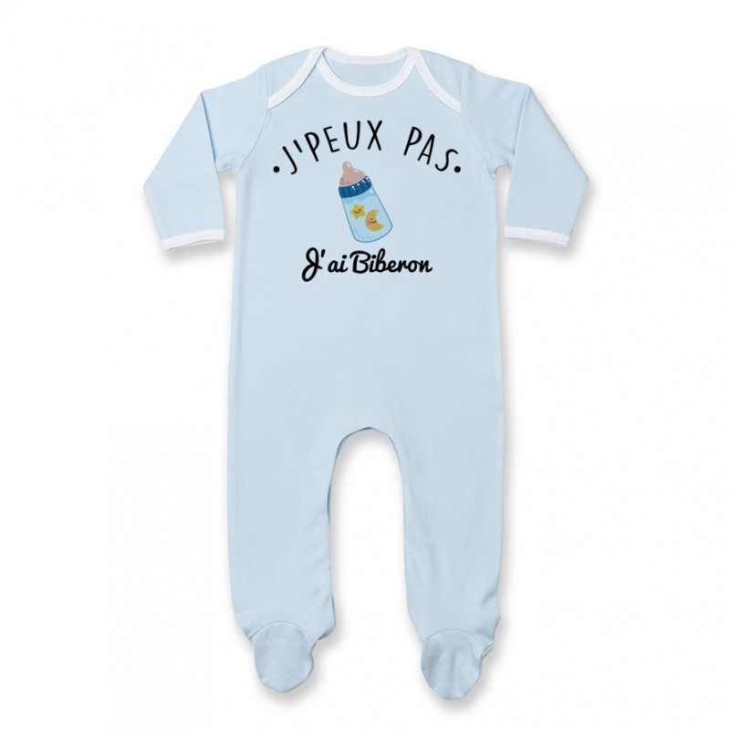 Pyjama bébé J'peux pas j'ai Biberon Pyjama bébé J'peux pas j'ai Biberon