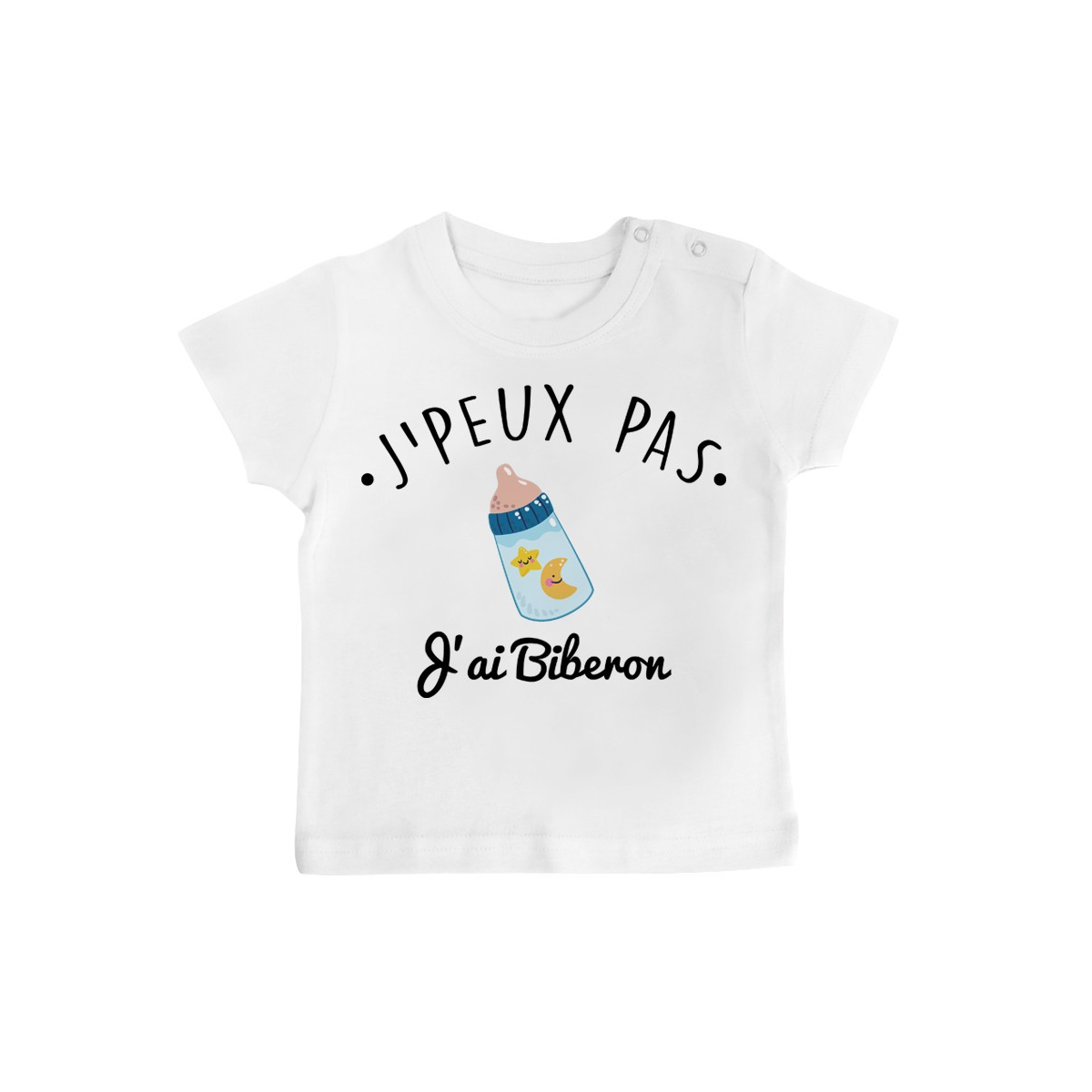 T-Shirt bébé J'peux pas j'ai Biberon