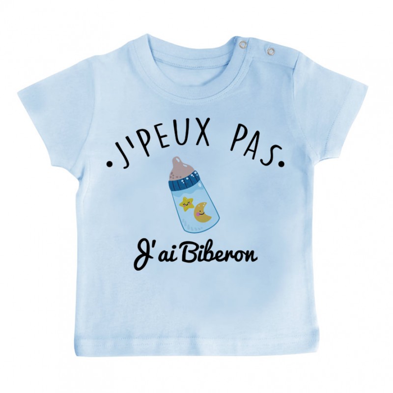 T-Shirt bébé J'peux pas j'ai Biberon