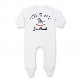 Pyjama bébé J'peux pas j'ai Cheval