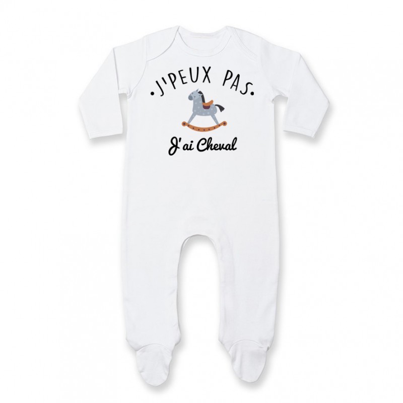 Pyjama bébé J'peux pas j'ai Cheval Pyjama bébé J'peux pas j'ai Cheval