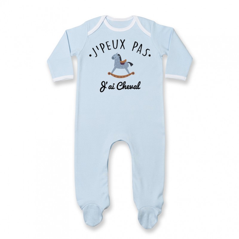 Pyjama bébé J'peux pas j'ai Cheval