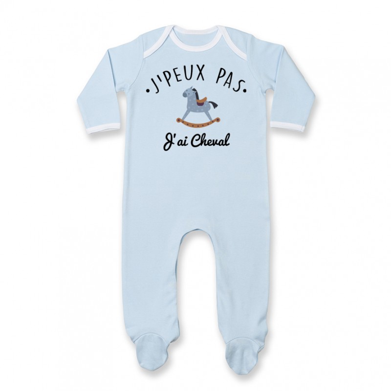 Pyjama bébé J'peux pas j'ai Cheval Pyjama bébé J'peux pas j'ai Cheval