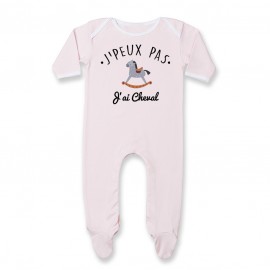 Pyjama bébé J'peux pas j'ai Cheval