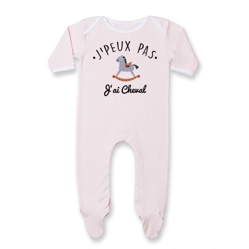 Pyjama bébé J'peux pas j'ai Cheval