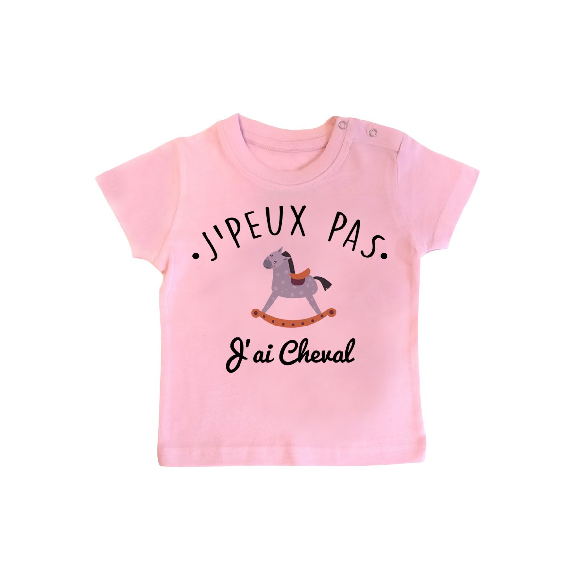 T-Shirt bébé J'peux pas j'ai Cheval