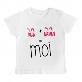 T-Shirt bébé 50/50 ( version fille )