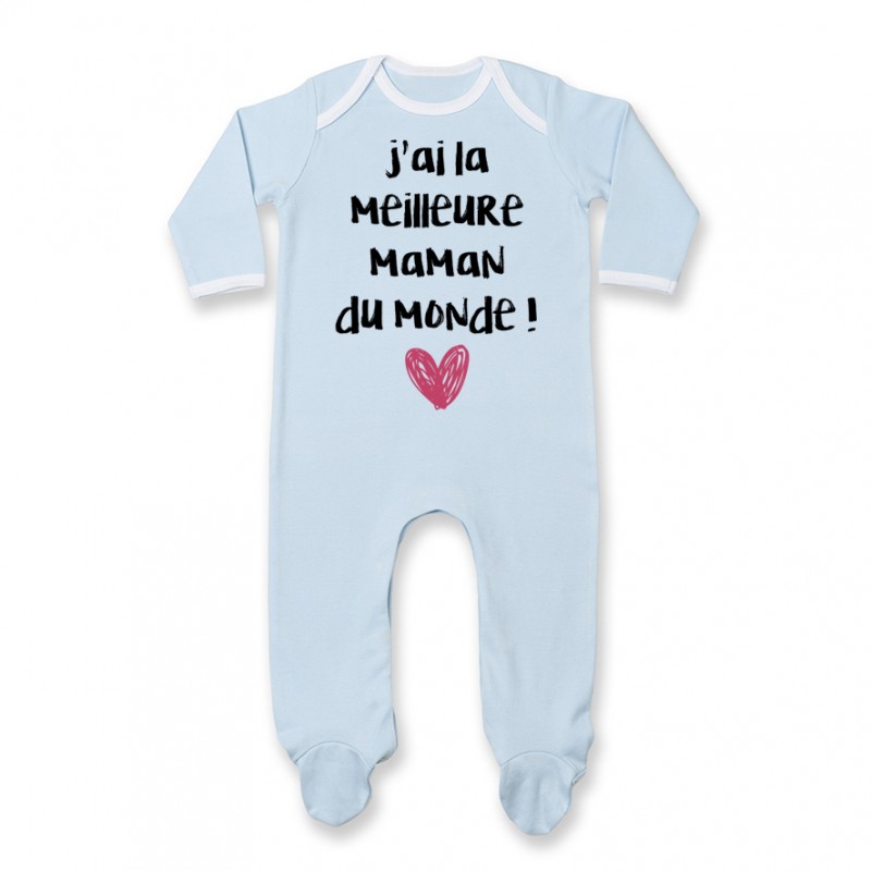 Pyjama bébé J'ai la meilleure maman du monde Pyjama bébé J'ai la meilleure maman du monde