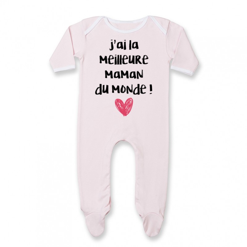 Pyjama bébé J'ai la meilleure maman du monde Pyjama bébé J'ai la meilleure maman du monde
